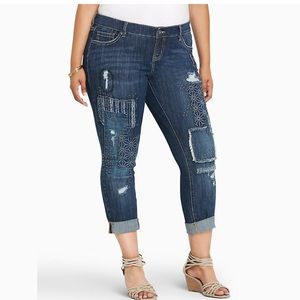 Torrid Patchwork Boyfriend Jeans
